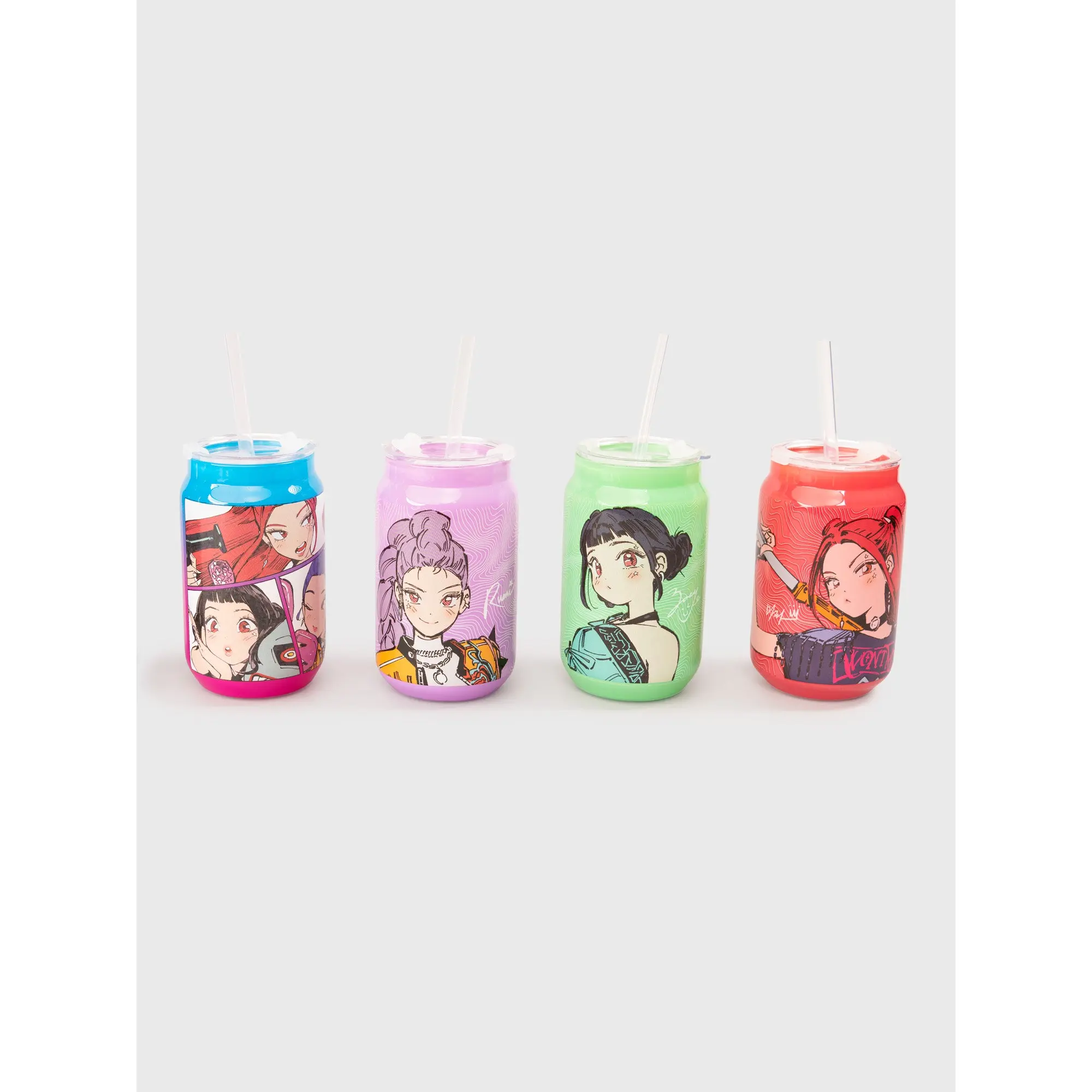 KPop Demon Hunters Can Shaped Glass HUNTR/X (Set of 4)
