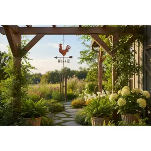 Weathervane Wind Chime - Copper Rooster