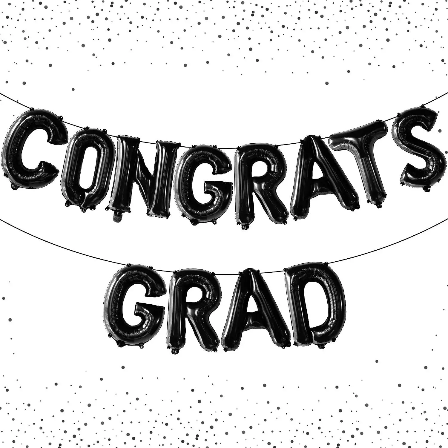 Black Congrats Grad Balloon - 16 Inch | Congratulations Balloons For Graduation Party Decorations 2023 | Congrats Grad BannerGraduation Decorations Class Of 2023 | Graduation Balloons 2023…