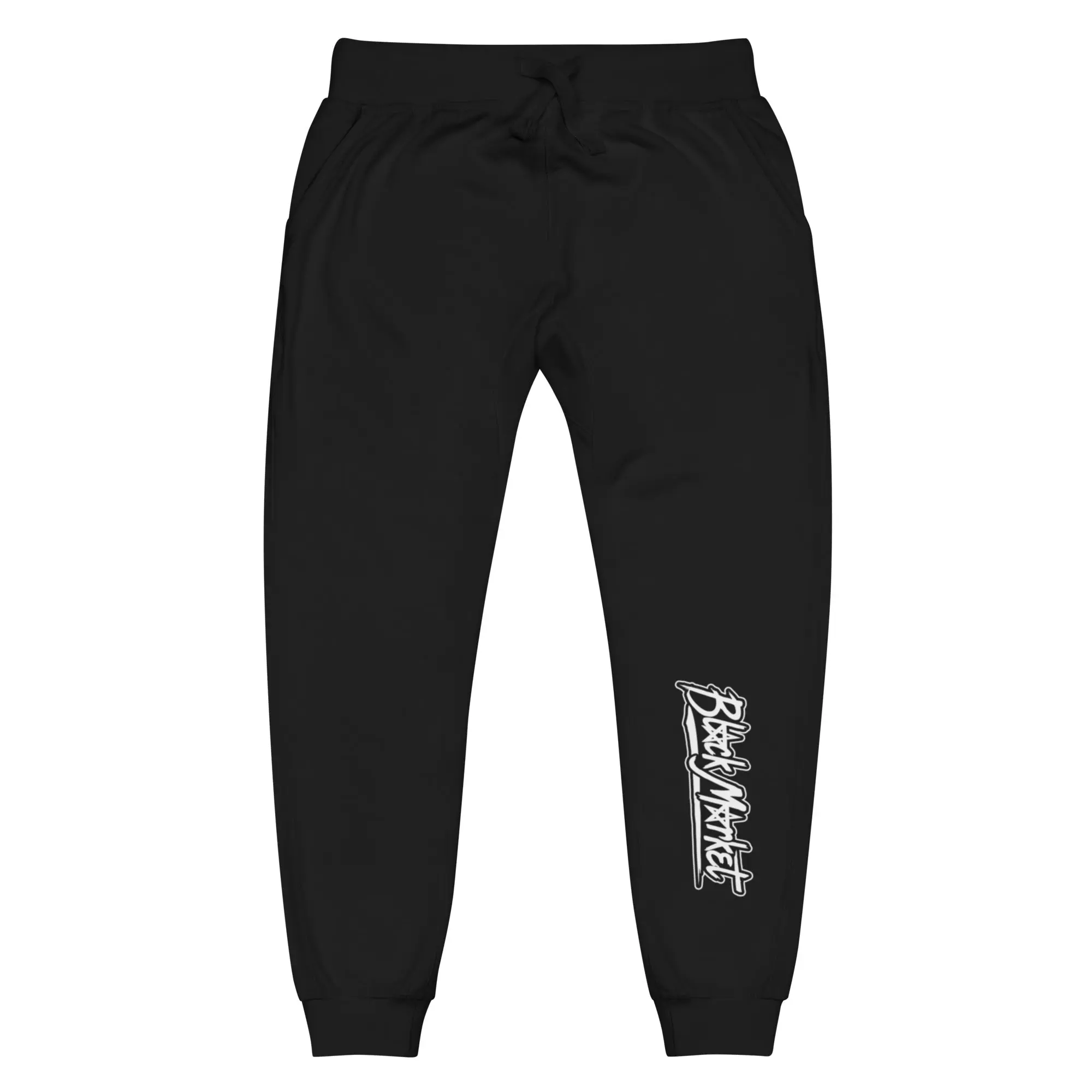 Unisex fleece sweatpants -Blk Market Clothing Cotton Knit Menswear Casual