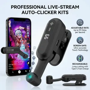 Universal Cordless Smart Auto Click Tool, 99 Optional Tapping Speeds Rechargeable Design, Compatible with Smartphone Tablet for Live Interaction & Social Tasks