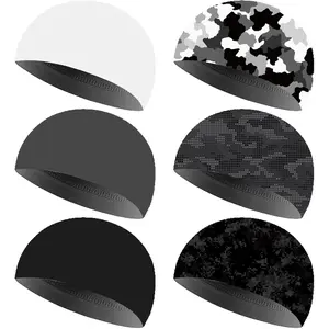 6 Pieces Cooling Skull Caps Helmet Hard Hat Liner Sweat Wicking Running Beanie Cycling for Men Women