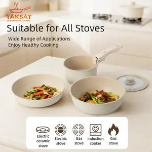 20pcs Kitchenware Non-Stick Pots and Pans Set, Pans & Woks, kitchen supplies, Cookware, KitchenHacks, Kitchen Cookware Sets, MealPrep, Detachable Handle, Oven Safe, Versatile cookware, CookingEssentials