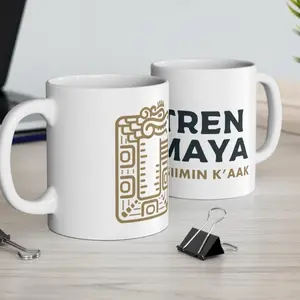 Taza 12oz Tren Maya Proyecto Partido Morena Andrés Manuel López Obrador