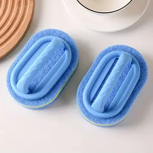 2pcs/4pcs Sponge Eraser Tub and Tile Cleaner with Handle - Powerful Scrubber for Kitchen, Pool, Dishwashing and Cleaning, Dish Sponges