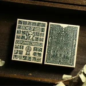 Echo of God Cthulhu Mythos Playing Cards – Lovecraft Horror Collector Poker Deck with 54 Unique Illustrations on Black Core Paper for Each Deck Total 162 Cryptic Illustrations Across All Three Decks Perfect for Card Games Ideal Holiday & Birthday Gift