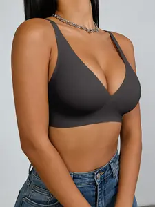 1 piece women’s seamless bra, no underwire, comfortable push-up bra, buttery soft wireless bralette, full coverage sports everyday bra, fits up to 40 DD, gift for girls