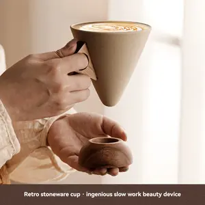Vintage Style Ceramic Coffee Cup, High-Quality Retro American Latte Mug, Perfect for Weddings, Parties, Holidays, Gifts, Kitchen, Home Use