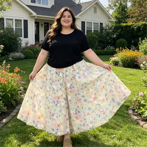 2026 New Colorful Tulip-Style Wide-Leg Pants For Women, Suitable For Cruise Travel, Airport Travel, Beach Vacation, Simple And Comfortable Basic Style, Plus Size Women'S Clothing，Straight-Leg Casual Floral Print Culottes