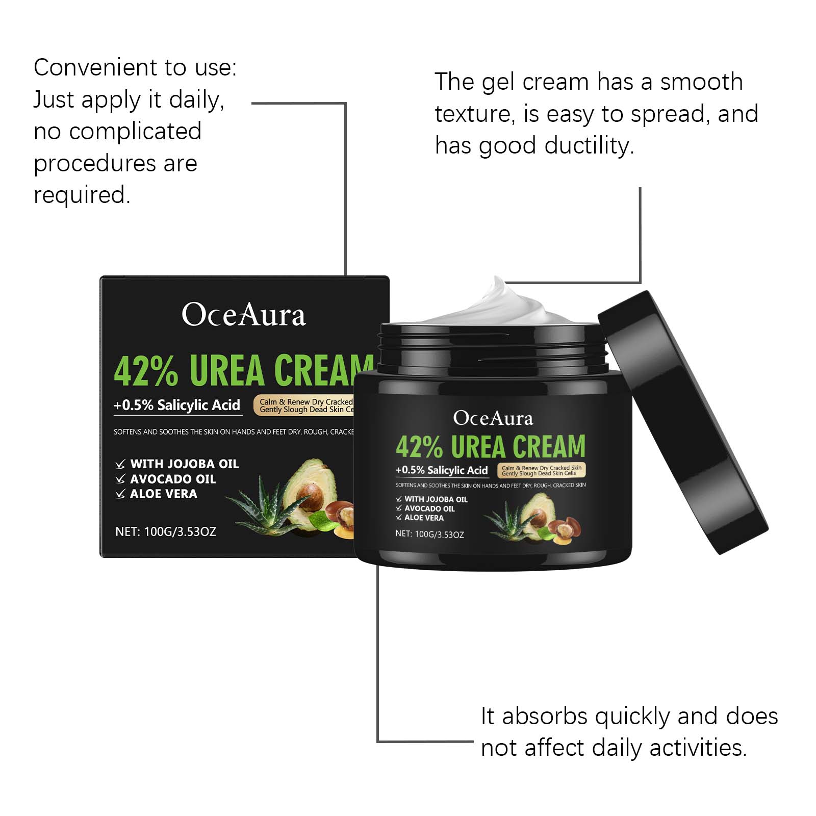 Foot Moisturizing Cream - Nourishing and Hydrating Care for Soles, Lightweight and Easily Absorbed Moisturizing Treatment
