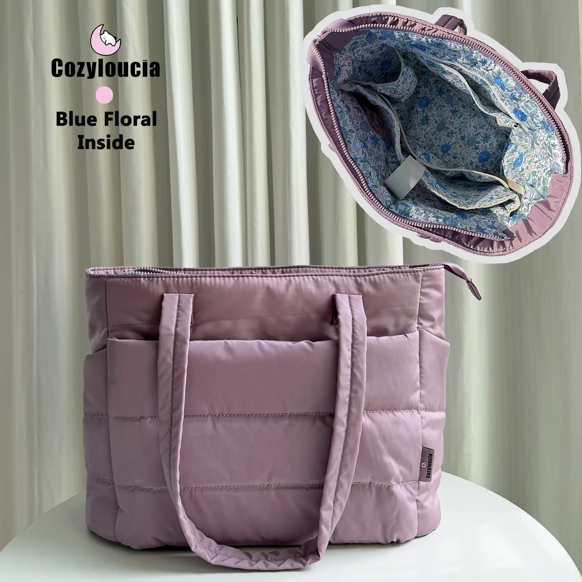 Pinkish-Purple -Blue Floral