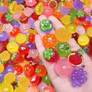30pcs Mini Glow-In-The-Dark Fruit Decorations, Random Vegetable & Fruit Creative Home Décor, Festive Gift Idea, Unique Holiday Presents