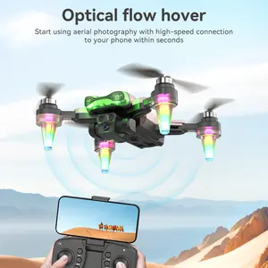 User-friendly entry-level drone with a pink RGB color light design, 4K high-definition shooting, intelligent obstacle avoidance plus brushless motors for stable hovering flight, indoor practice without bumping walls, easily capture cinematic shots.