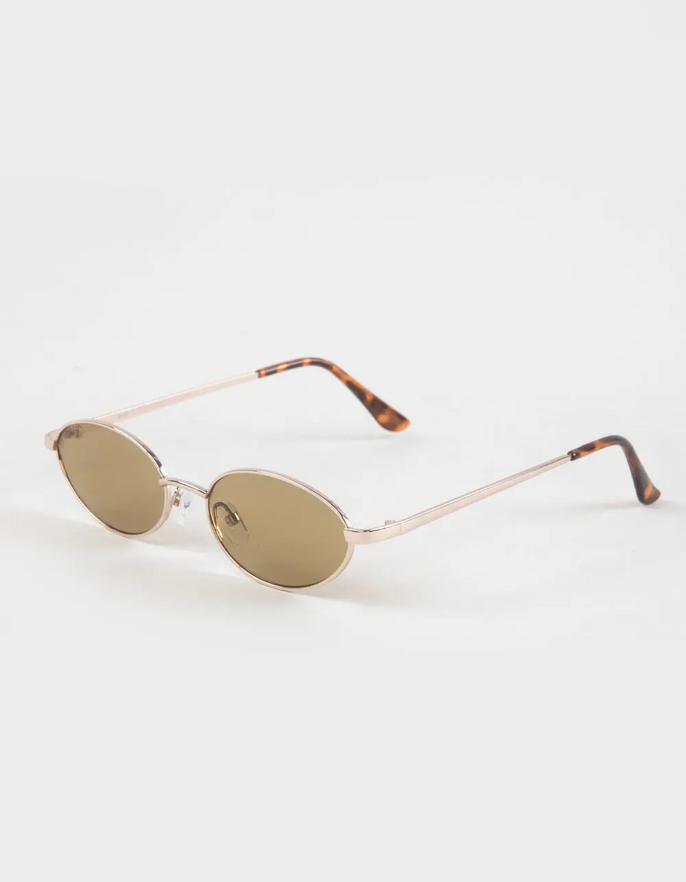 RSQ Oval Metal Sunglasses, Gold