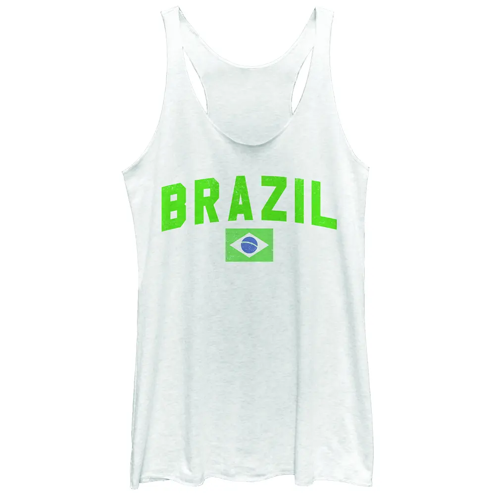 Women's Lost Gods Brazil Flag Racerback Tank Top
