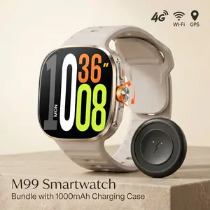 M99 4G Android Smart Watch, 2.16'' AMOLED Screen, 3GB+32GB, Bluetooth Calling, GPS, NFC, 1100mAh Battery
