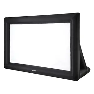 VEVOR 20FT Inflatable Projector Screen, Inflatable Movie Screen Outdoor with 250W Air Blower Projector Screen Oxford Fabric Material Blow Up Screen for Outdoor Backyard, Home Theater, Theme Party