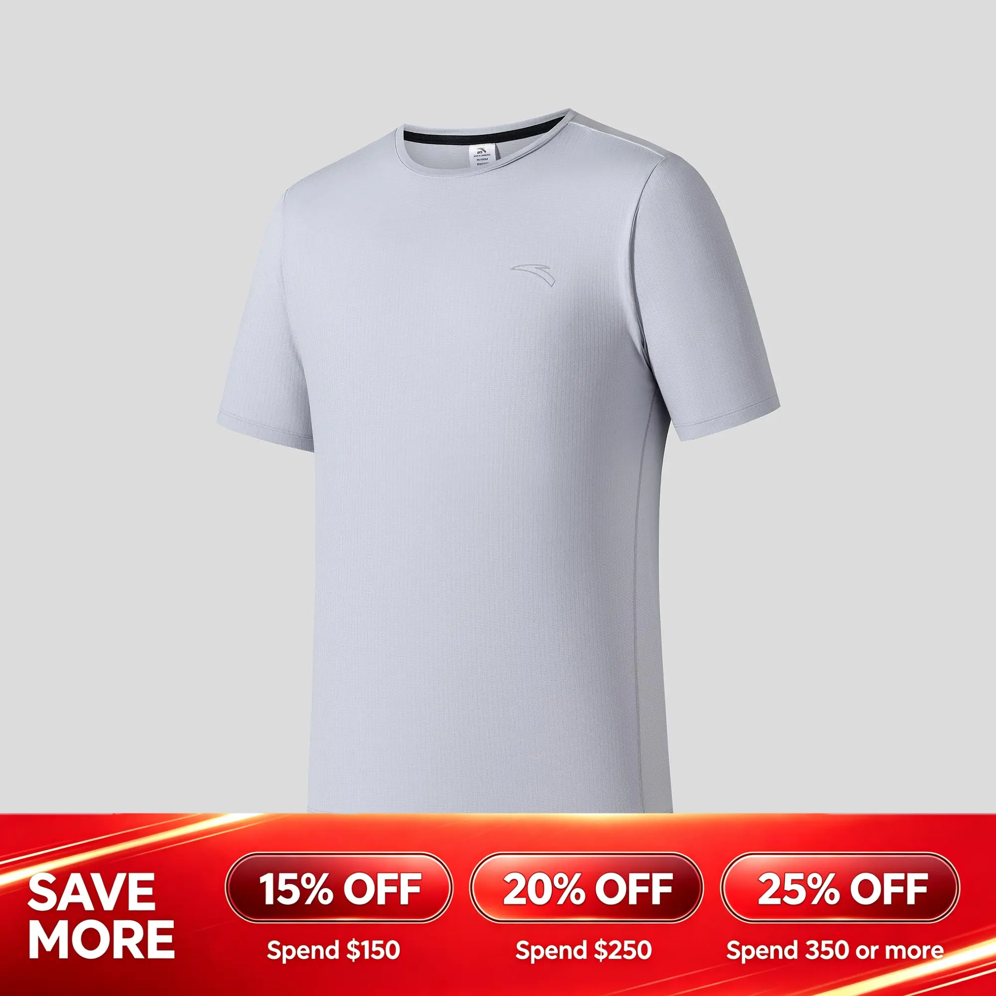 Women's ANTA Run Short Sleeve Tee Grey Black Green Sports Tops Summer Outfits Polyester