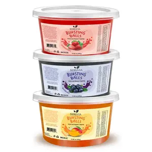 3 Flavors Popping Boba Pearls – Strawberry, Blueberry and Mango Bursting Tea Balls for Drinks & Desserts, 1LB Pack of 3, Flavored Bubble Tea Pearls