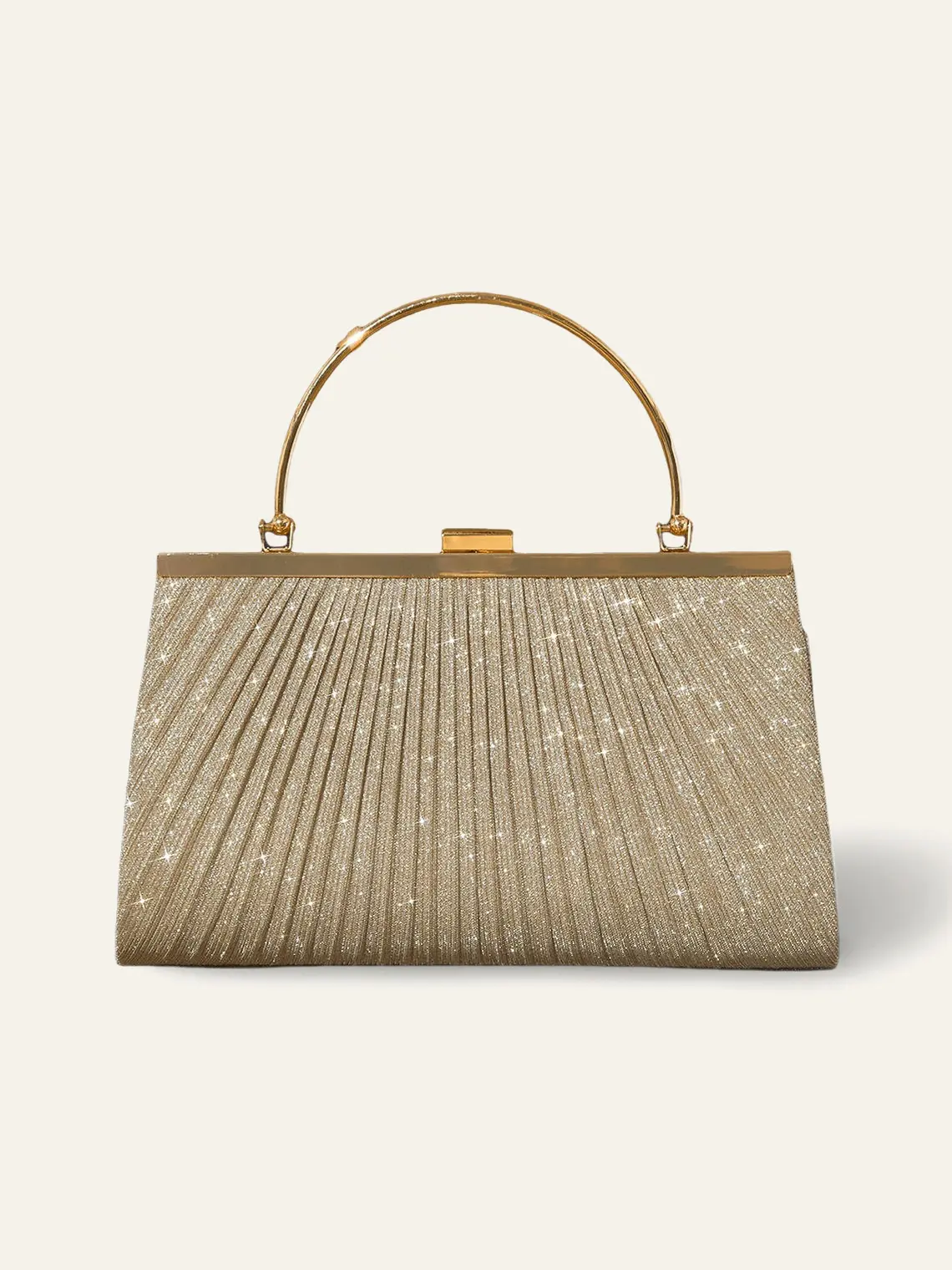 Azazie Glitter Pleated Bridal Women's Handbag - Elegant Statement Accessory for Wedding, Evening Events, Bridal Women's Handbags