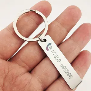 [Custom Keychain] Personalized Anti-Lost Stainless Steel Keychain| Custom Engraved with Name & Phone Number, Dual-Sided Design, Ideal for Events & Parties