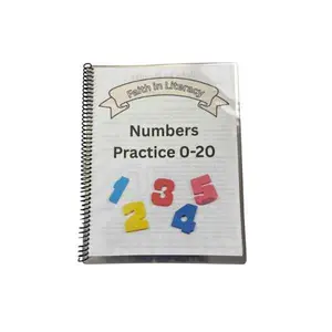 Faith in Literacy Numbers Practice Workbook (0-20) - Spiral Notebook Learning Tool, PK-1st Grade Education & Schooling Textbook, Homeschool Teaching Supply