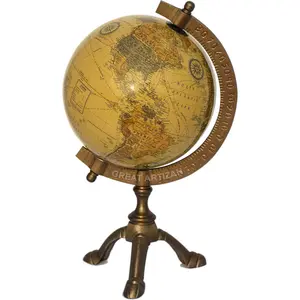 Antique Vintage Tripod Desk Globe For Learning & Decoration