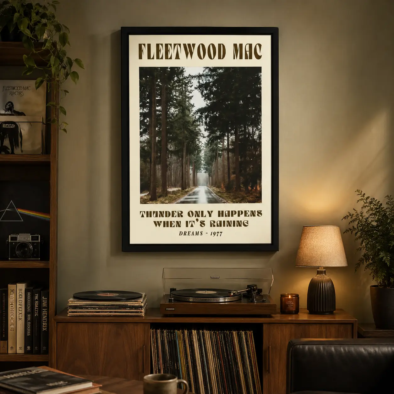 Fleetwood Mac Music Poster - 70's Vintage Canvas Wall Art, Song Lyrics Print, Gift for Music Lovers, Funky Home Decor, Anime-Themed Bedroom Ornament,Funky Home Decor,anime wall art,bedroom canvas poster