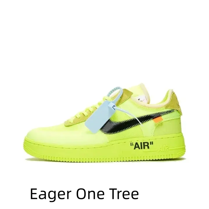 Neon lime leather unisex street hip-hop casual shoes fitted with black side ornament and tag, front air perforations, bendable rubber outsole and arch-support soft insole for long street trips.