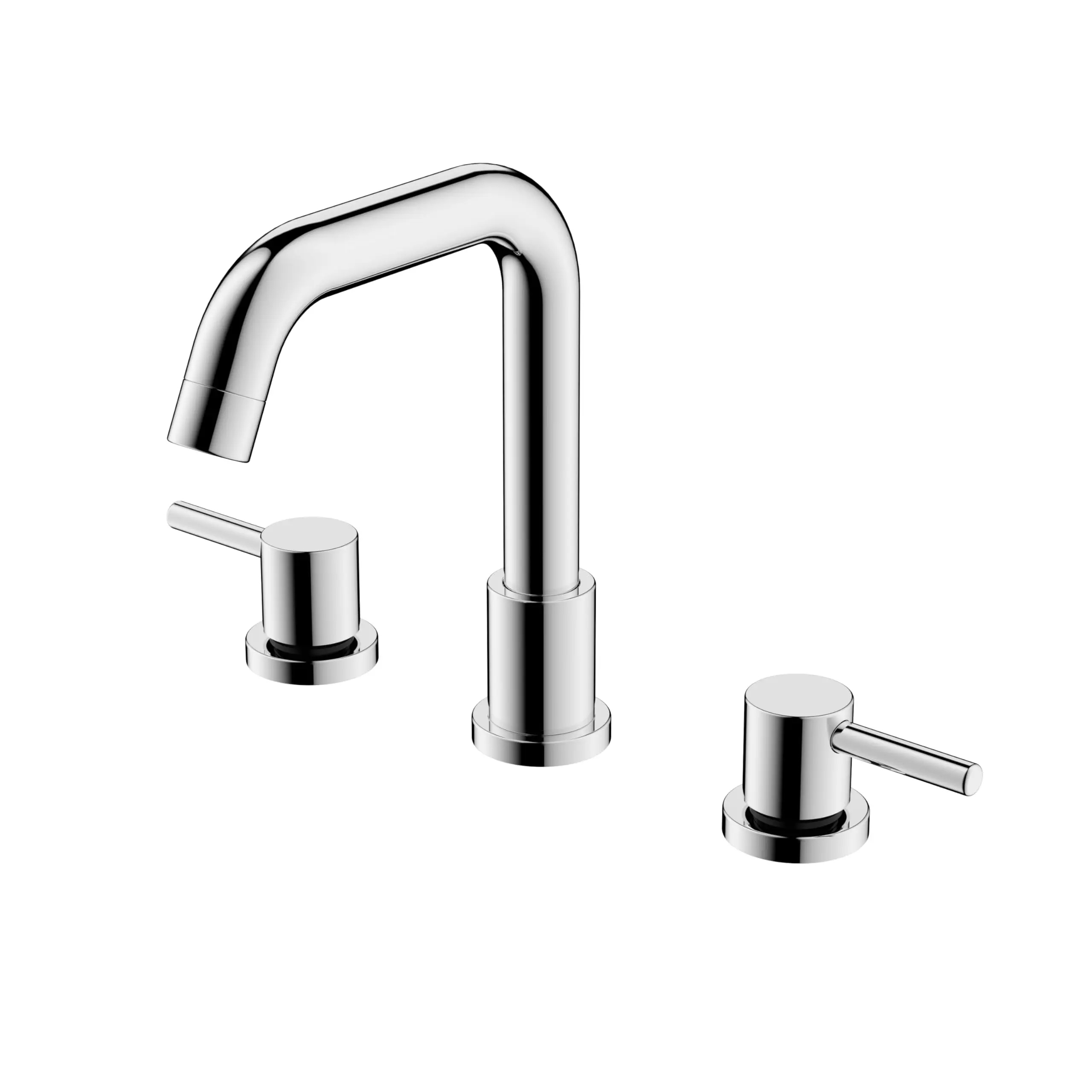 Garvee 8 Inch Widespread Bathroom Sink Faucet with Two Handles, Pop-up Drain, Supply Lines, and 360 Degree Swivel. Available in Chromium, Matte Black, Chrome, and Brushed Nickel Finishes. Ideal for Vanity, RV, and Farmhouse Sinks.