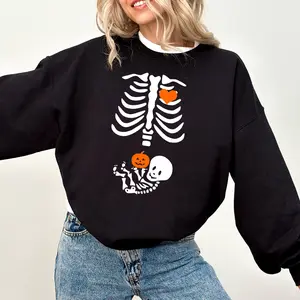 Pregnant Skeleton Sweatshirt, Funny Maternity Sweatshirt, Pregnancy Announcement Shirt for Women, Funny Gift for Expecting Mom Shirt