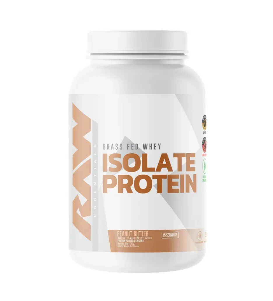 RAW Nutrition Grass Fed Whey Protein Isolate - High-Quality, Hormone-Free, Amino Acid-Rich Supplement for Muscle Development