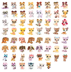 Miniature Cat and Dog Puppy Kitten Fox Figures Pet compitable with LPS Collection Collector Set Animals