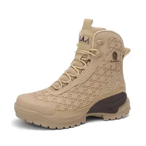 Camouflage stylish and handsome lightweight comfortable shock-absorbing breathable outdoor hiking boots, unisex, non-slip, wear-resistant, waterproof, high-top breathable desert hiking boots K850