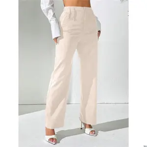 Suitable Simple Color Solid tiktok PETITE Women s Casual Pants For Summer