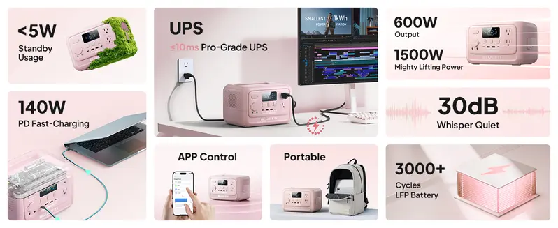 Product Introduction of BLUETTI Elite 30 V2 Portable Solar Generator 288Wh Battery 600W AC Output 9 Ports for Camping & Backup Power Station with Smart App & 10ms UPS 5