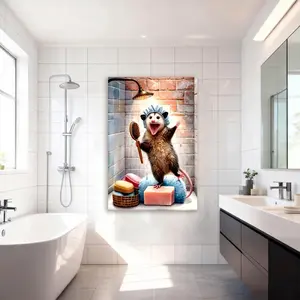 Opossum Print Bathroom Art Canvas Aesthetic For The Bedroom Wall Sitting Room Dormitory Wall Office Wall Poster Decorative Painting Canvas Wall