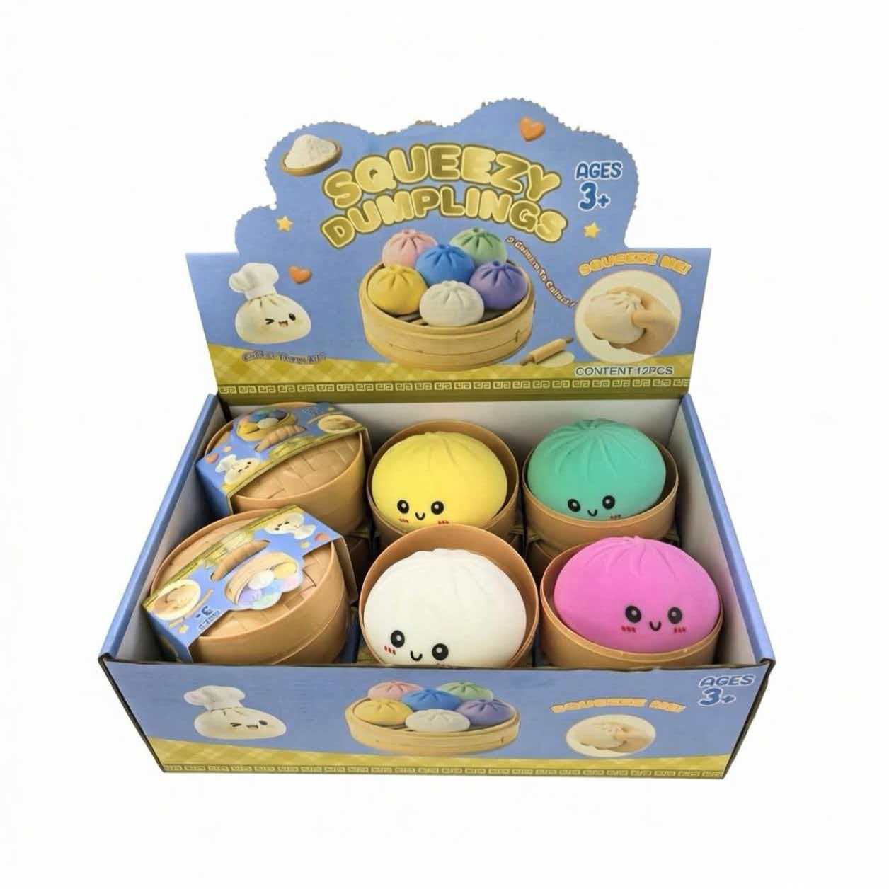 Jelly Texture Steamed Bun Squishy Toy Super Soft Squeeze Toy for Relax and Entertainment