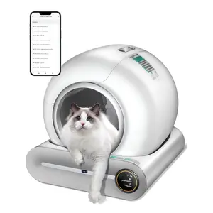 Stainless Steel Litter Box Smart cat litter box with negative ion system for deodorization, automatic sensor cleaning, fully automatic cat toilet, direct factory sales High-Sided Trash Can traysold Self-Cleaning Waterproof Liners