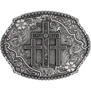 Vintage Cross Belt Buckle Gift Jewelry Punk Western Antique Belt Buckle