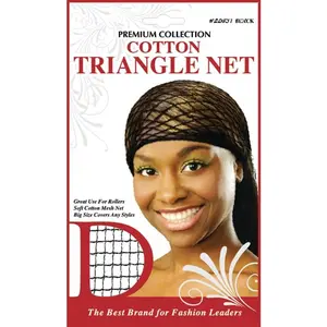 Cotton Triangle Net, Shower Cap, Wig Cap & Hair Accessories for Stylish Hair Protection, BLACK COLOR 1 count
