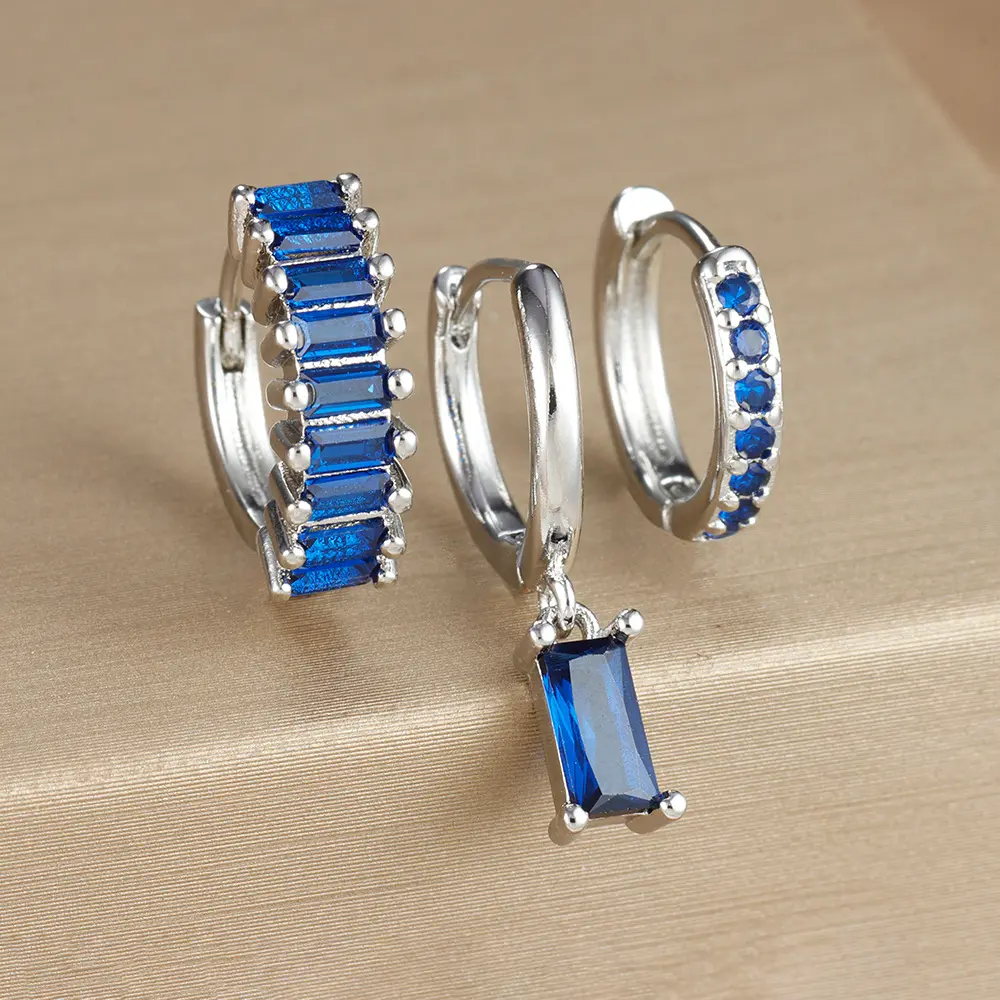 E1575 Silver Blue 3PCS