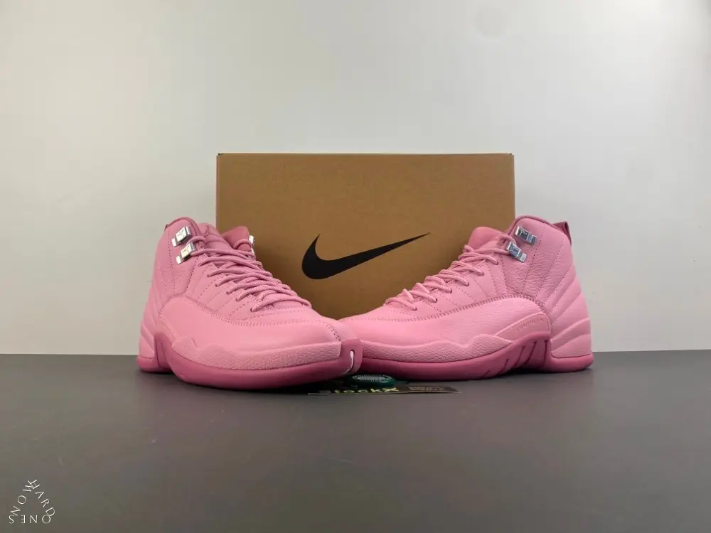 Unisex Style, All Pink Pebbled Leather High Top Basketball Sneakers, Vertical Stripe Upper, Silver Metal Lace Buckle, Herringbone Tread Outsole, Cushion Midsole