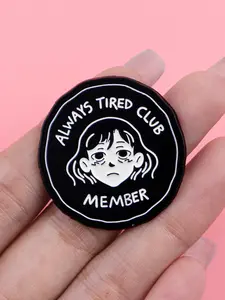 Cartoon Characters&Quotations Zinc Alloy Brooch Pin, Casual Fashion Accessory for All Seasons, Trendy Backpack Badge Jewelry