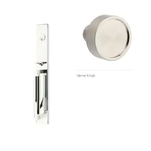 Emtek 4206VR Dummy , Hercules Smooth , Full Length Tubular Entry Set , Verve Knob
