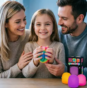 Schylling NeeDoh Gumdrop Textured Sensory Fidget Toy Colors May Vary (3 Pack)
