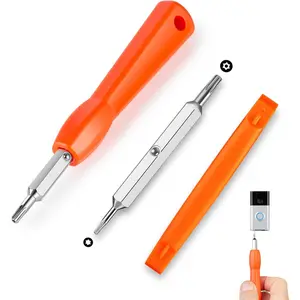 Video Doorbell Screwdriver, Double-Ended T6 T15 Screw Driver Tool for Camera Video Doorbell Replacement, Battery Change, Wifi Password Reset