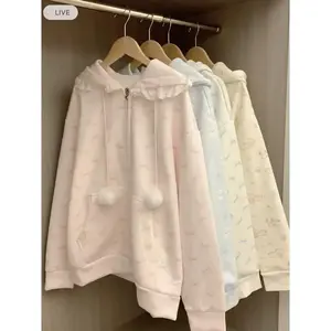 2025 Y2K Japanese Soft Sister House Series Two-Dimensional Spring/Summer Floral Versatile Hooded Jacket (Subculture Style)