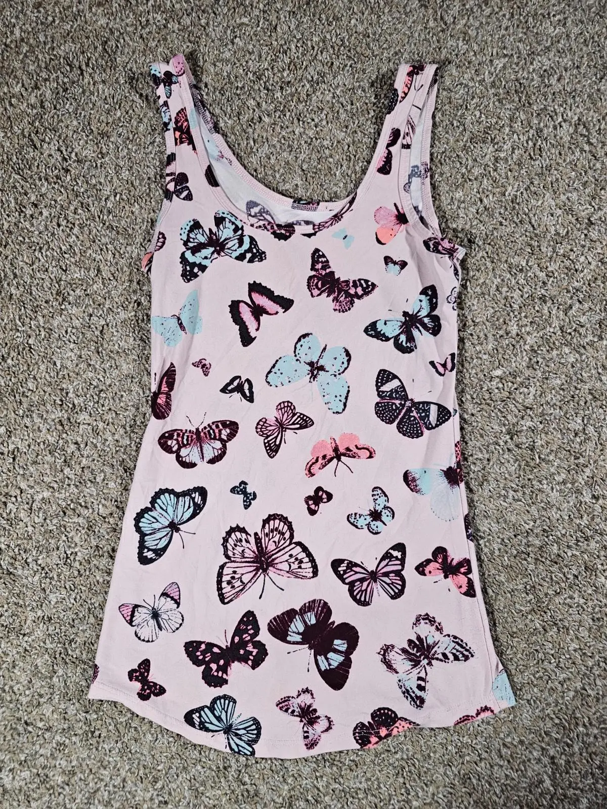 NOBO No Boundaries Butterflies Tank Top M(7/9) Pink