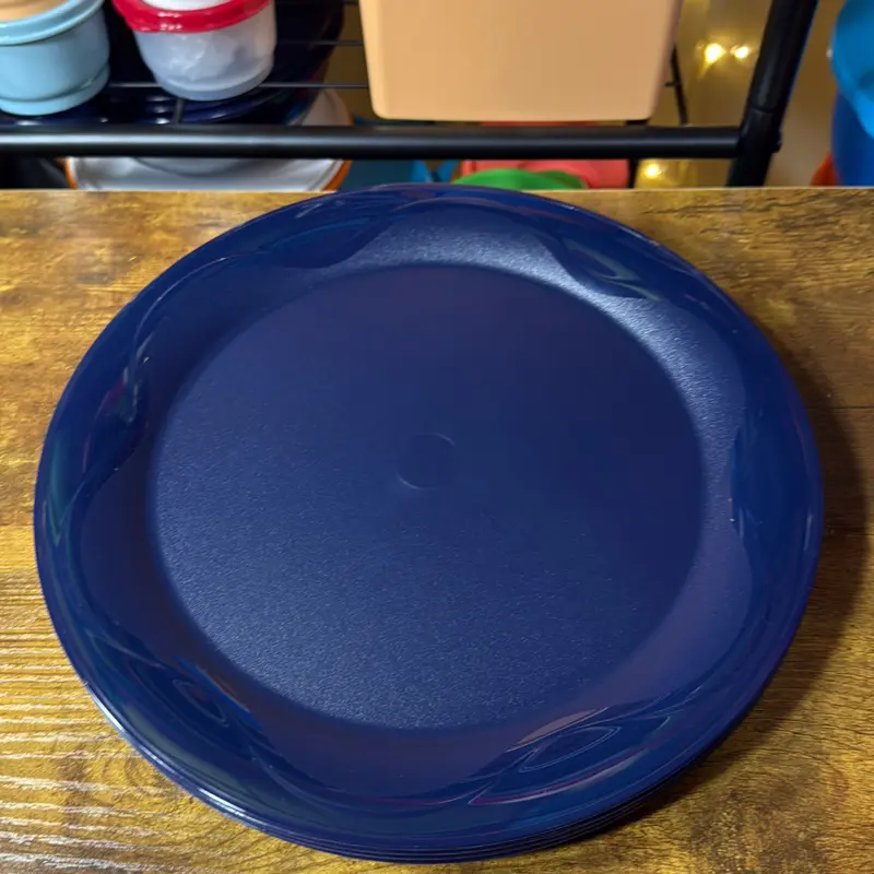 Tupperware Floresta Dinner Plates Set Navy Blue